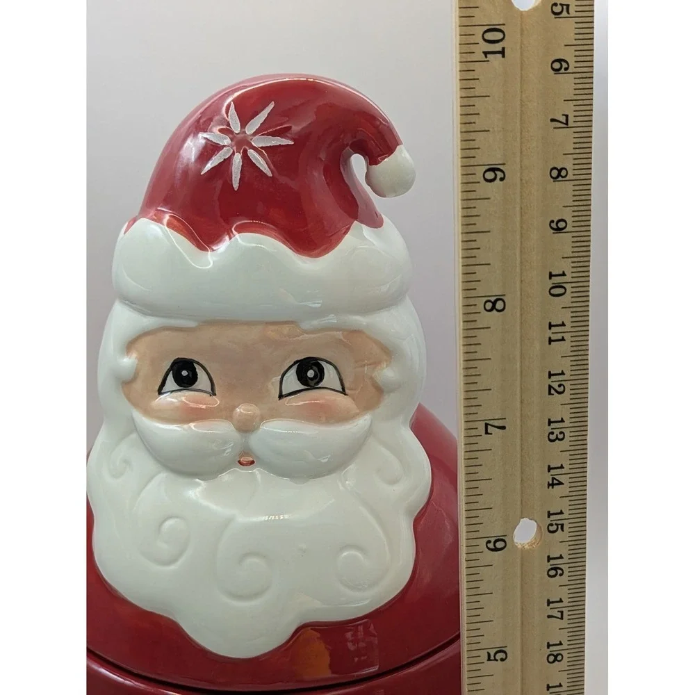 Johanna Parker Carnival Cottage SANTA CLAUS Cookie Jar.